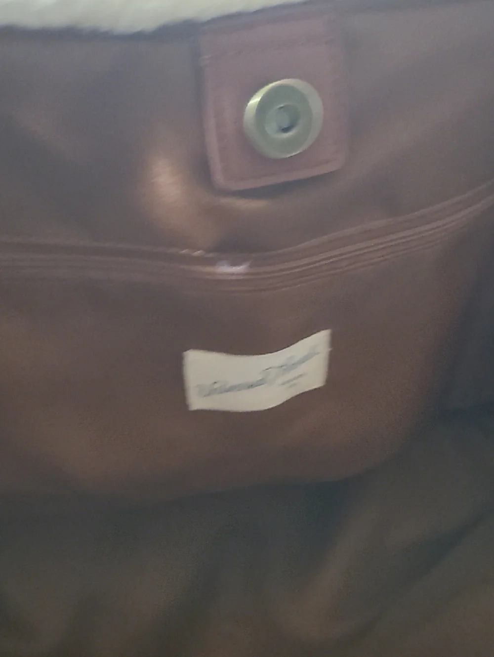 Universal Thread Rust Tote with White Sherpa Trim - Picture 5 of 5